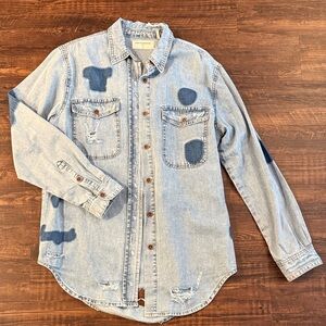 One Teaspoon Blue Button Down Shirt